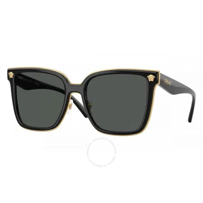 Versace Dark Grey Butterfly Ladies Sunglasses Ve2278d Gb1/87 58
