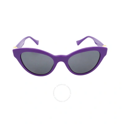 Versace Dark Grey Butterfly Ladies Sunglasses Ve4435 538787 52 In Purple