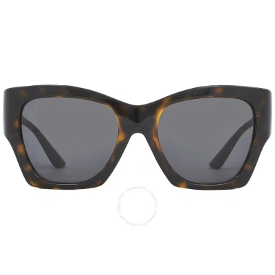 Versace Dark Grey Butterfly Ladies Sunglasses Ve4452 108/87 55 In Dark / Grey