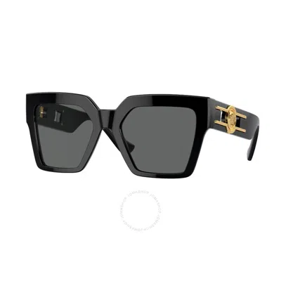 Versace Dark Grey Butterfly Ladies Sunglasses Ve4458 Gb1/87 54 In Black