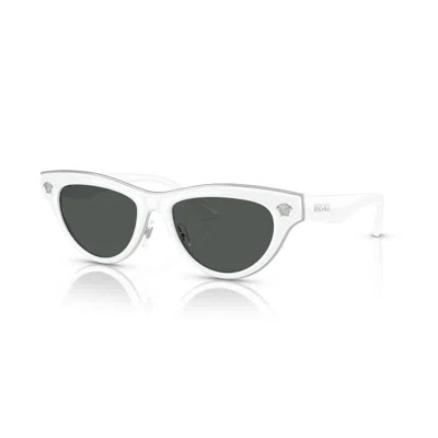 Versace Dark Grey Cat Eye Ladies Sunglasses Ve2273 314/87 52 In Green