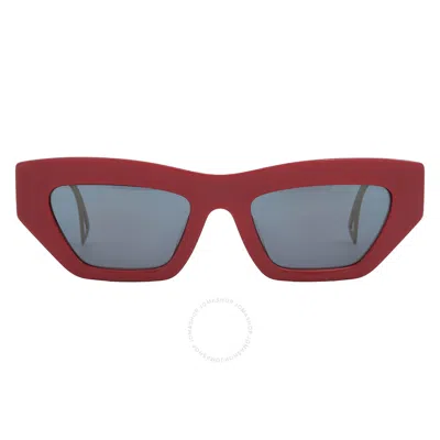 Versace Dark Grey Cat Eye Ladies Sunglasses Ve4432u 538887 53 In Red   /   Red. / Dark / Grey