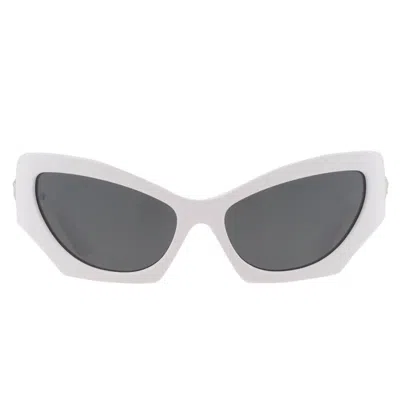 Versace Dark Grey Cat Eye Ladies Sunglasses Ve4450 314/87 60 In White