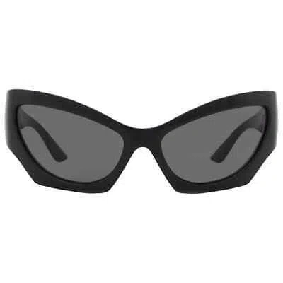 Pre-owned Versace Dark Grey Cat Eye Ladies Sunglasses Ve4450 Gb1/87 60 Ve4450 Gb1/87 60 In Gray