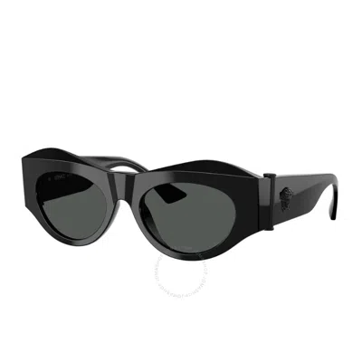 Versace Dark Grey Cat Eye Ladies Sunglasses Ve4477u 536087 52 In White