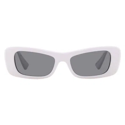 Versace Dark Grey Cat Eye Ladies Sunglasses Ve4481 314/87 54 In White