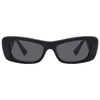 Versace Rectangular Sunglasses In Black
