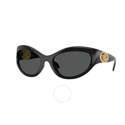Versace Dark Grey Cat Eye Ladies Sunglasses Ve4485 Gb1/87 59