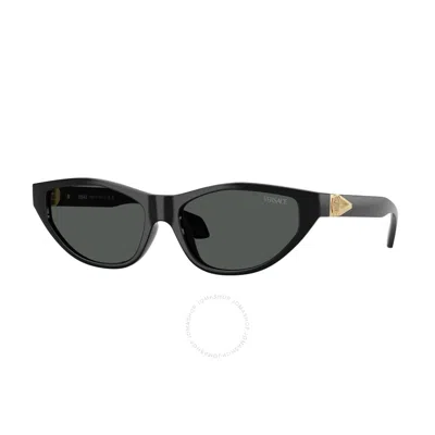 Versace Dark Grey Cat Eye Ladies Sunglasses Ve4491u Gb1/87 55