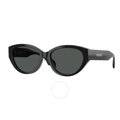 Versace Dark Grey Cat Eye Ladies Sunglasses Ve4495d Gb1/87 56