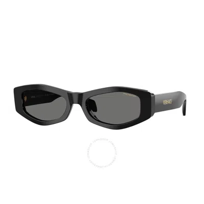 Versace Dark Grey Geometric Ladies Sunglasses Ve4487 Gb1/87 54