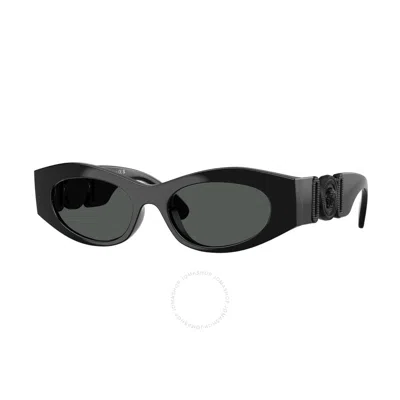 VERSACE VERSACE DARK GREY OVAL LADIES SUNGLASSES VE4480U 536087 51