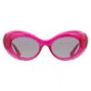 Versace Dark Grey Oval Ladies Sunglasses Ve4456u 533487 52 In Pink