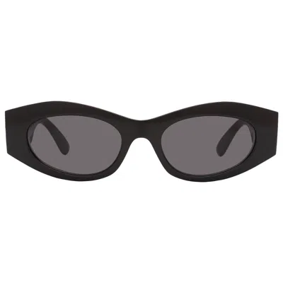 Versace Dark Grey Oval Ladies Sunglasses Ve4480u 536087 51 In Black