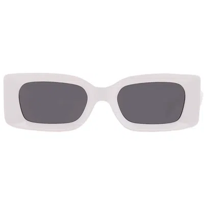 Versace Dark Grey Rectangular Ladies Sunglasses Ve4474u 314/87 52 In White