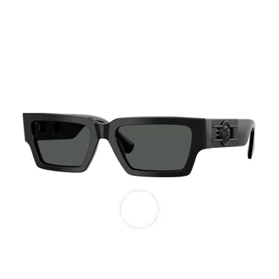 Versace Dark Grey Rectangular Men's Sunglasses Ve4459 536087 54