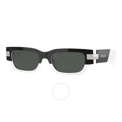 VERSACE VERSACE DARK GREY RECTANGULAR MEN'S SUNGLASSES VE4465F 545987 53
