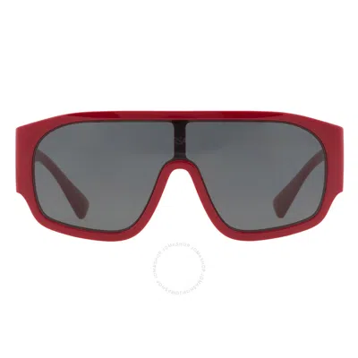 Versace Dark Grey Shield Ladies Sunglasses Ve4439 538887 33 In Brown