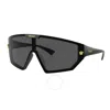 VERSACE VERSACE DARK GREY SHIELD UNISEX SUNGLASSES VE4461 GB1/87 47