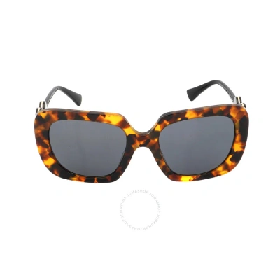 Versace Dark Grey Square Ladies Sunglasses Ve4434 511987 54 In Dark / Grey