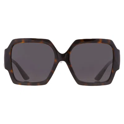 Versace Dark Grey Square Ladies Sunglasses Ve4453 108/87 56 In Brown