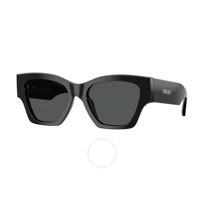 Versace Dark Grey Square Ladies Sunglasses Ve4492u Gb1/87 53