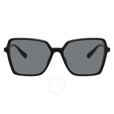 Versace Dark Grey Square Men's Sunglasses Ve4396 Gb1/87 58 In Black