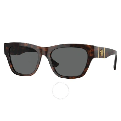 Versace Men's 55mm Brown Sunglasses Ve4457-542987-55 In Dark / Grey