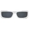 Versace Eyewear Rectangular Frame Sunglasses In Dark / Grey