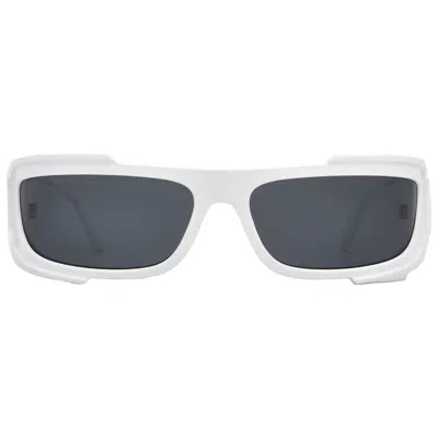 Versace Dark Grey Wrap Men's Sunglasses Ve4446 314/87 67 In White