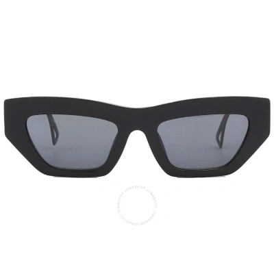 Versace Dark Grrey Cat Eye Ladies Sunglasses Ve4432u 523287 53 In Black / Dark / Grey