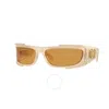Versace Dark Orange Wrap Ladies Sunglasses Ve4446 5413/7 67