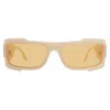 Versace Dark Orange Wrap Ladies Sunglasses Ve4446 5413/7 67 In Neutral