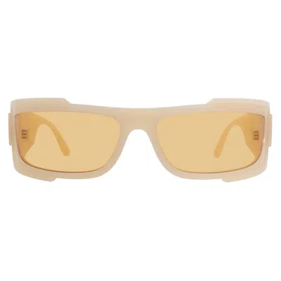 Versace Dark Orange Wrap Ladies Sunglasses Ve4446 5413/7 67 In Neutral