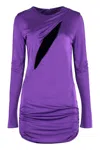 VERSACE VERSACE DARK VIOLET DRESS