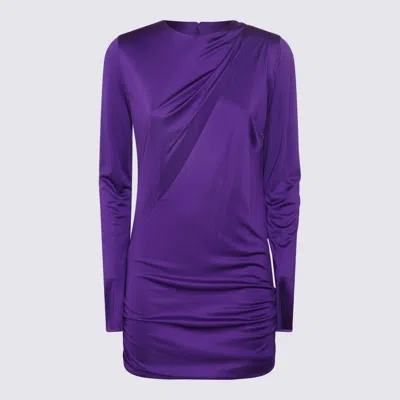 Versace Dark Violet Dress In Purple