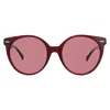Versace Dark Violet Oval Ladies Sunglasses Ve4442 541069 55 In Burgundy