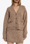 Versace Decorative Appliqués Cardigan In Multi