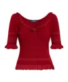 Versace Decorative Gender Pin Top In Red