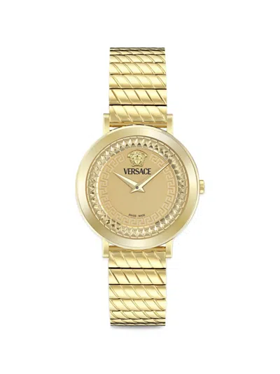 Versace Delphinus 35mm Watch In Gold