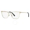 Versace Demo Cat Eye Ladies Eyeglasses 0ve1275 1252 54 In Brown