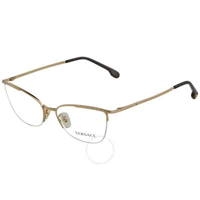 Versace Demo Cat Eye Ladies Eyeglasses Ve1261b 1252 54 In Gold / Gold Tone