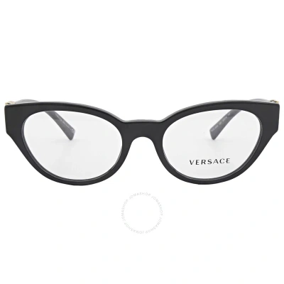 Versace Demo Cat Eye Ladies Eyeglasses Ve3282 Gb1 53 In Black