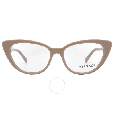 Versace Demo Cat Eye Ladies Eyeglasses Ve3286 5331 54 In Nude
