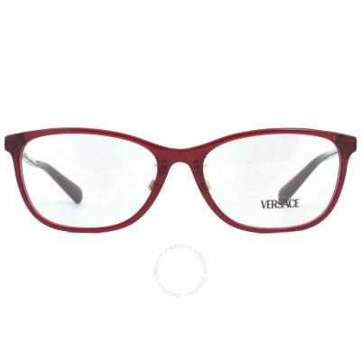 Versace Demo Cat Eye Ladies Eyeglasses Ve3297d 388 55 In Red   /   Red.
