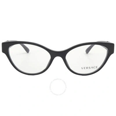 Versace Demo Cat Eye Ladies Eyeglasses Ve3305 Gb1 55 In Black