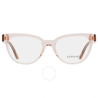 Versace Demo Cat Eye Ladies Eyeglasses Ve3315 5339 52 In Ink / Pink