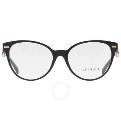 Versace Demo Cat Eye Ladies Eyeglasses Ve3334 Gb1 55 In Black