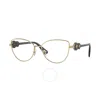 Versace Demo Cat Eye Unisex Eyeglasses Ve1284 1002 55