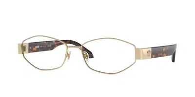 Versace Demo Geometric Ladies Eyeglasses Ve1298 1252 53 In Gold